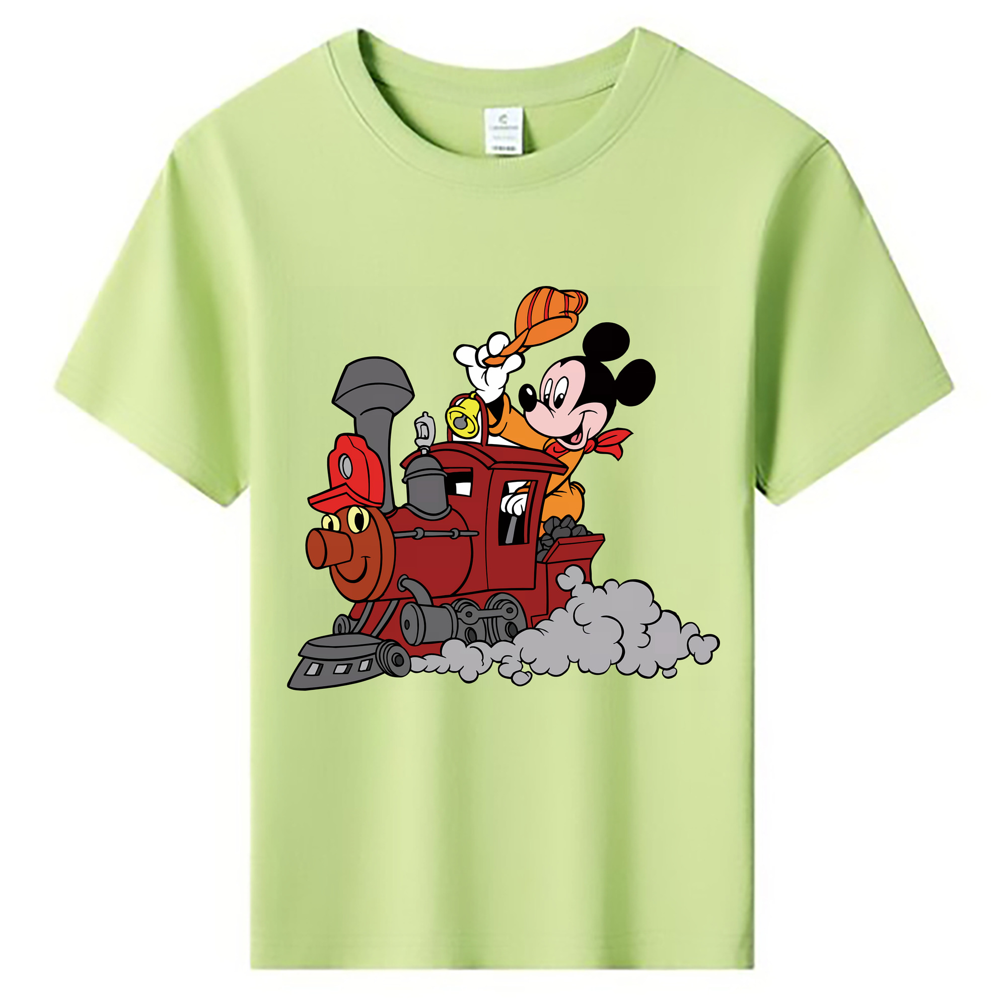 （画像用） ミッキーマウス Mickey Mouse 綿100％キッズTシャツ（フロントプリント）